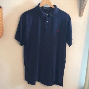 Men’s navy blue custom fit Ralph Lauren polo